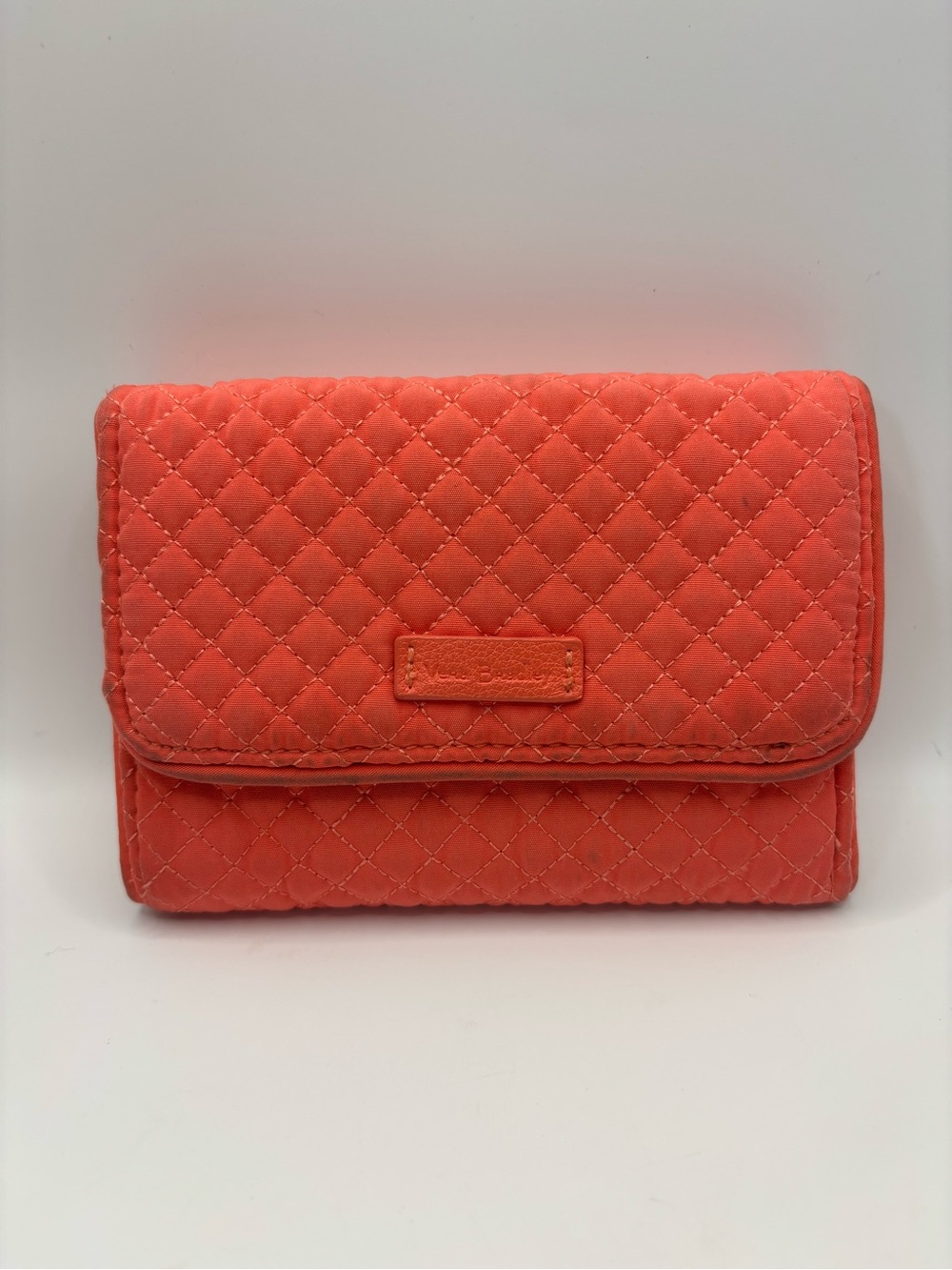 Vera Bradley Quilted Coral Orange Wallet
